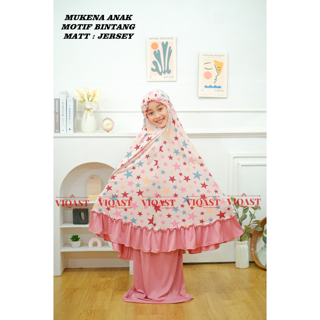 MUKENA ANAK KARAKTER SET TAS USIA 7 - 9 TAHUN / MUKENA ANAK SEKOLAH / MUKENA ANAK MOTIF BINTANG