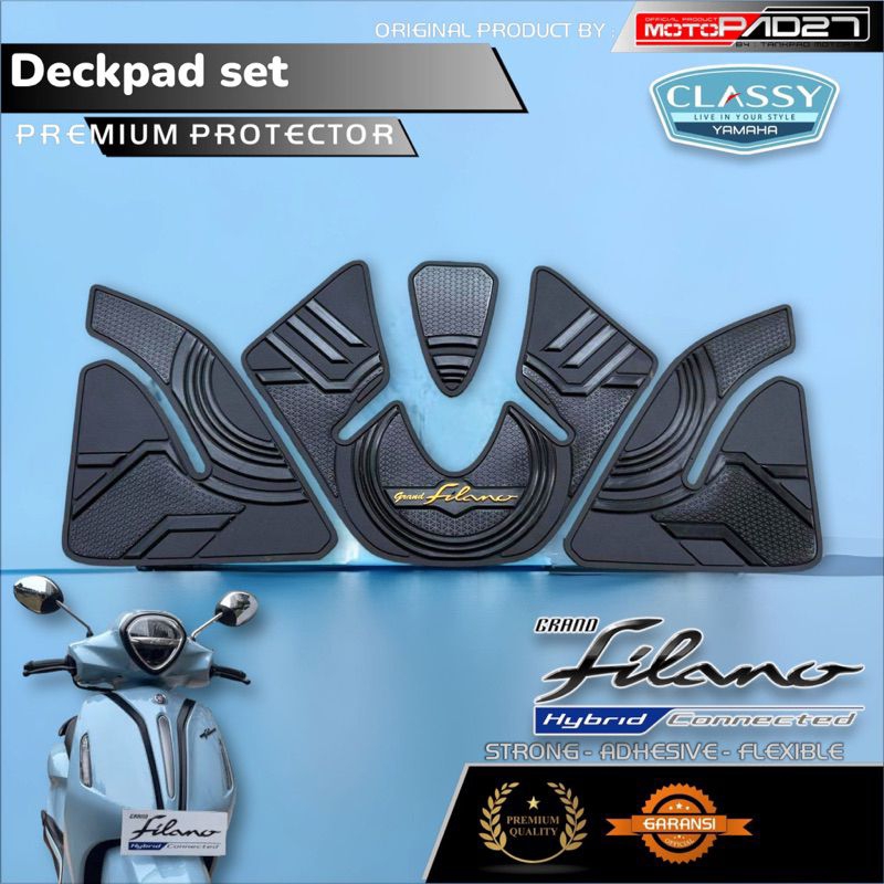 Motopad27 stiker deckpad tankpad protector rubber grand filano 2023