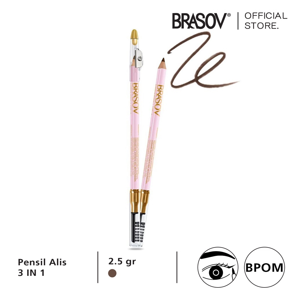 BRASOV Eyebrow Pencil 2.5g Original PENSIL ALIS TYPE A | TYPE B