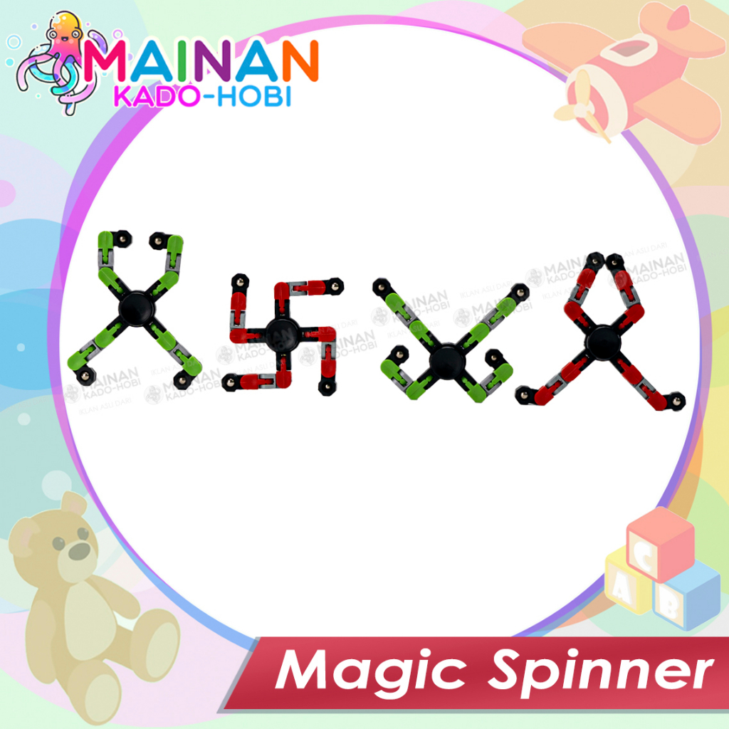 MAINAN ANAK EDUKASI PUTAR GANGSING SPINNER FIDGET ROBOT