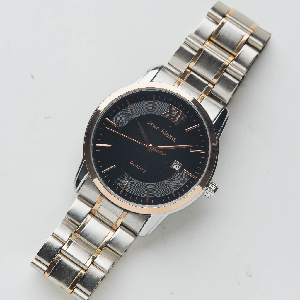 Jam Tangan Rantai Pria Anti Air Jean Alexis ZENOS GST JA112 - Prestige Edition - Black Dial (40mm) J
