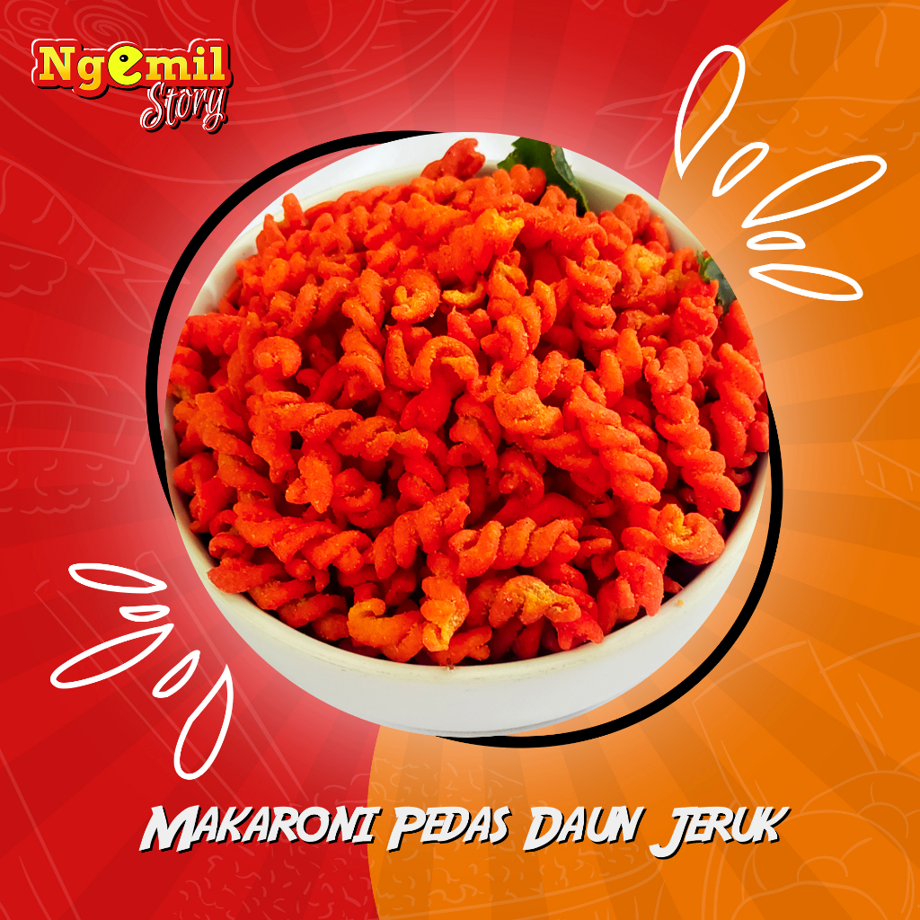 

Makaroni Spiral Pedas Daun jeruk 250gr - Snack Cemilan Murah