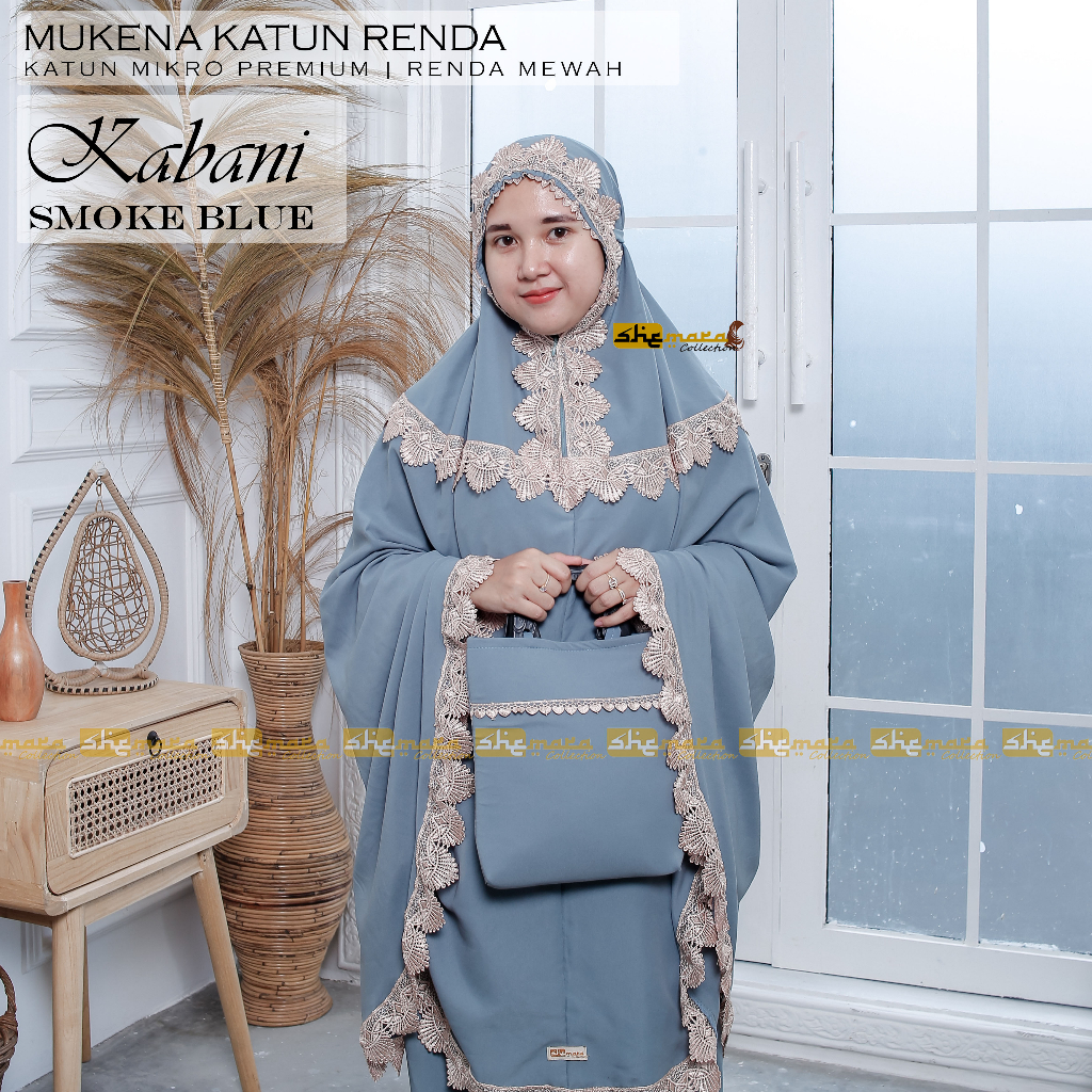 Mukena 2in1 Resleting Dewasa Renda Mewah Katun SheMara - KabaniSeries