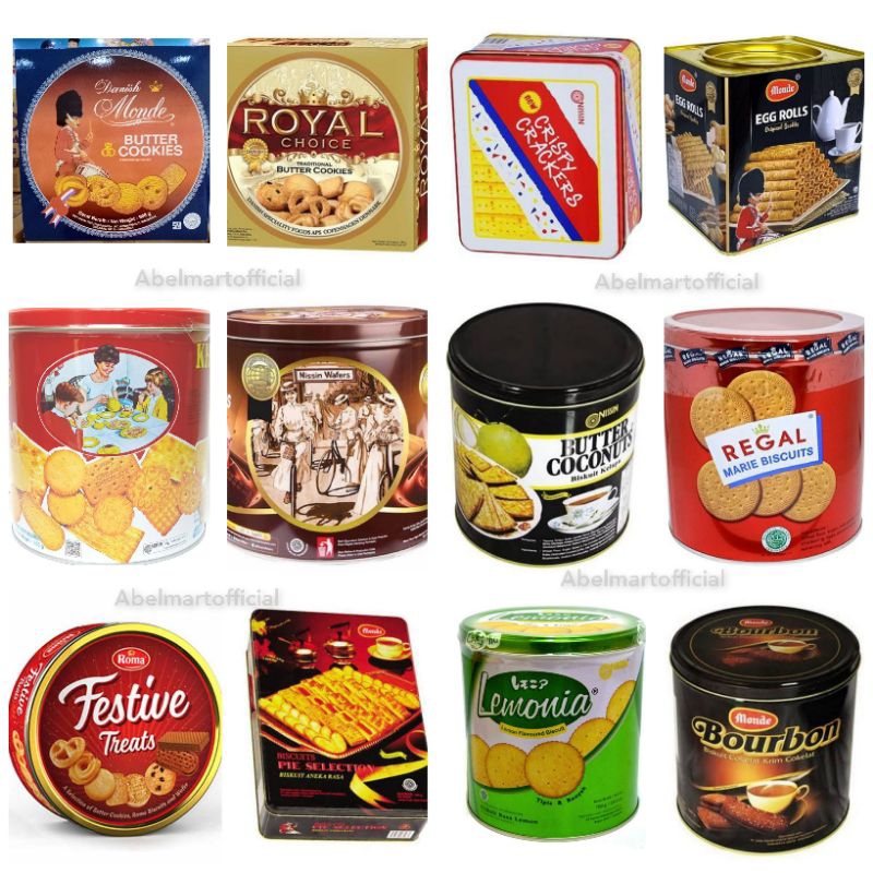 

BISKUIT KALENG / MONDE BUTTER COOKIES / KHONG GUAN / NISSIN BUTTER COCONUT / NISSIN WAFER / LEMONIA / NISSIN EGG ROLLS / ROMA / NISSIN CRISPY CRACKERS / MONDE BOURBON / MONDE PIE SELECTION / REGAL / MONDE / ROMA / BISKUIT KALENG / KUE KALENG/ KUE LEBARAN