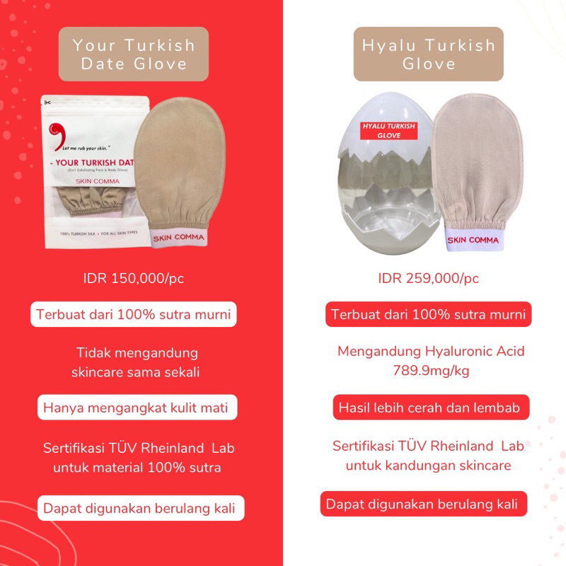 Skin Comma Your Turkish Date 2in1 Exfoliating Face &amp; Body Glove