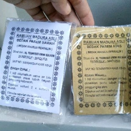 Bedak Parem Khusus Melahirkan (Parem Atas Parem Bawah Tapel Pilis)