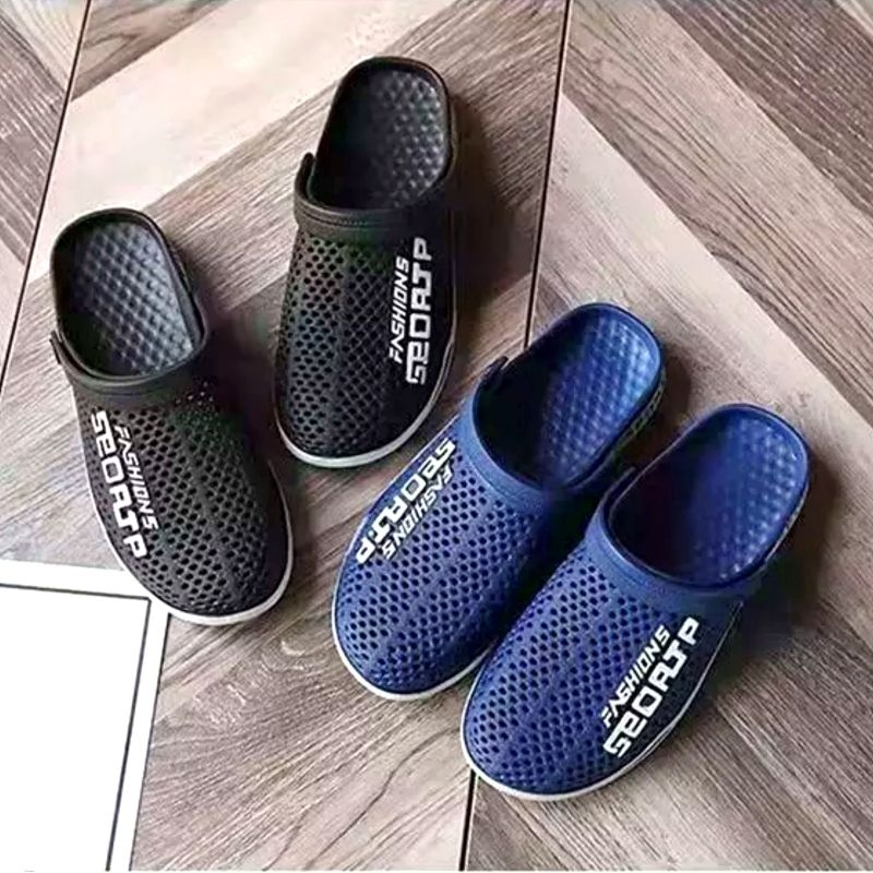 Sandal Sepatu Selop Karet Pria Wanita Fashion Sport Nonslip / Sandal Sepatu Pria Wanita Bustong