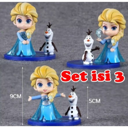

Dijual 3pcs/set Frozen Elsa Birthday Cake Topper Cake Figurine Diskon