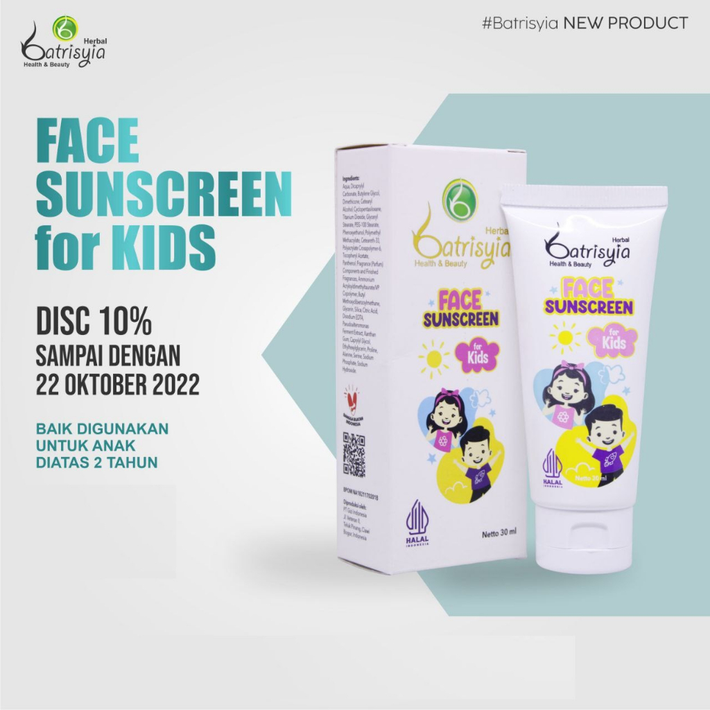 Batrisyia Face Sunscreen for Kids - Sunscreen Anak