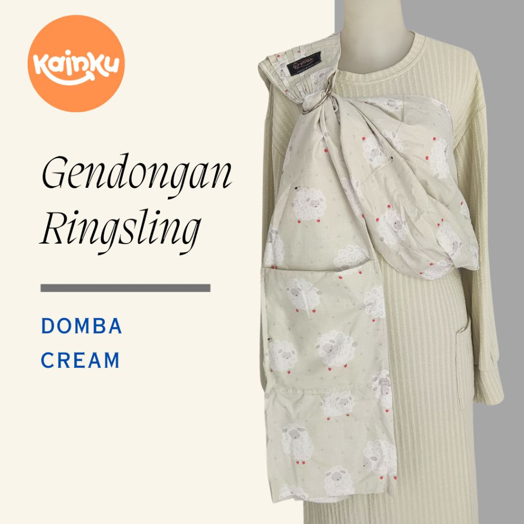 KAINKU GENDONGAN BAYI RINGSLING DOMBA CREAM