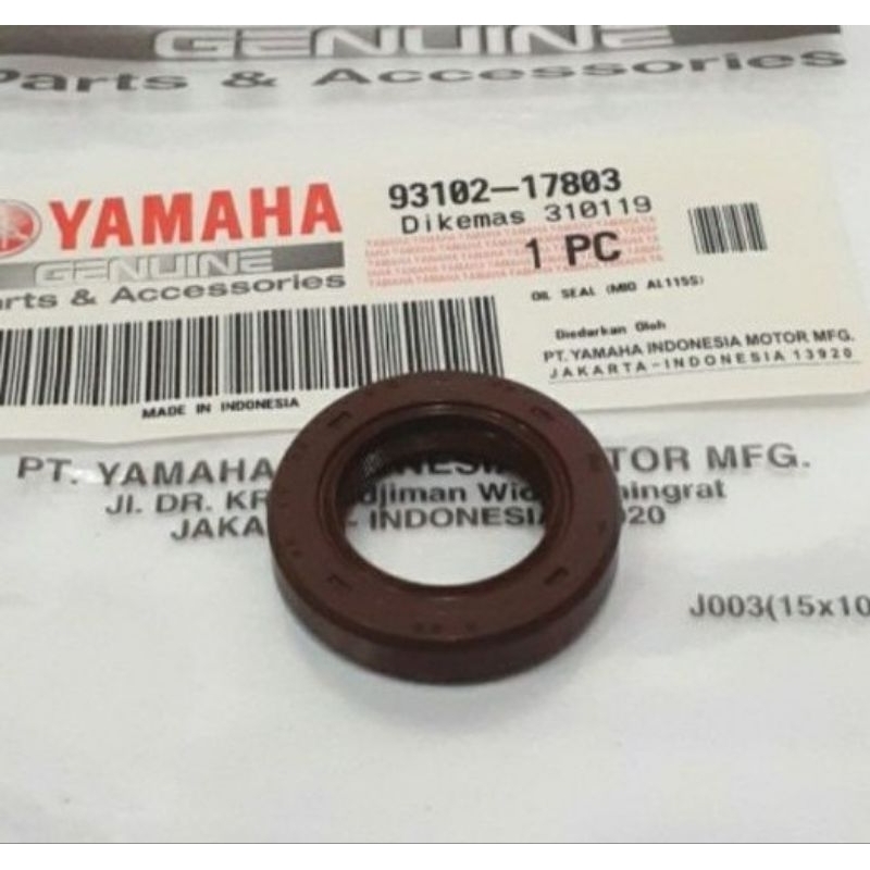 SIL SEAL AS PULLY GARDAN MIO J MIO GT MIO SPORTY MIO SOUL  NOUVO  FINO XRIDE SOUL GT 115 93102-17803