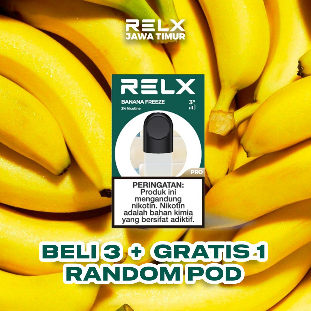 Relx Infinity Essential Pod Pro Banana Freeze / Es Krim