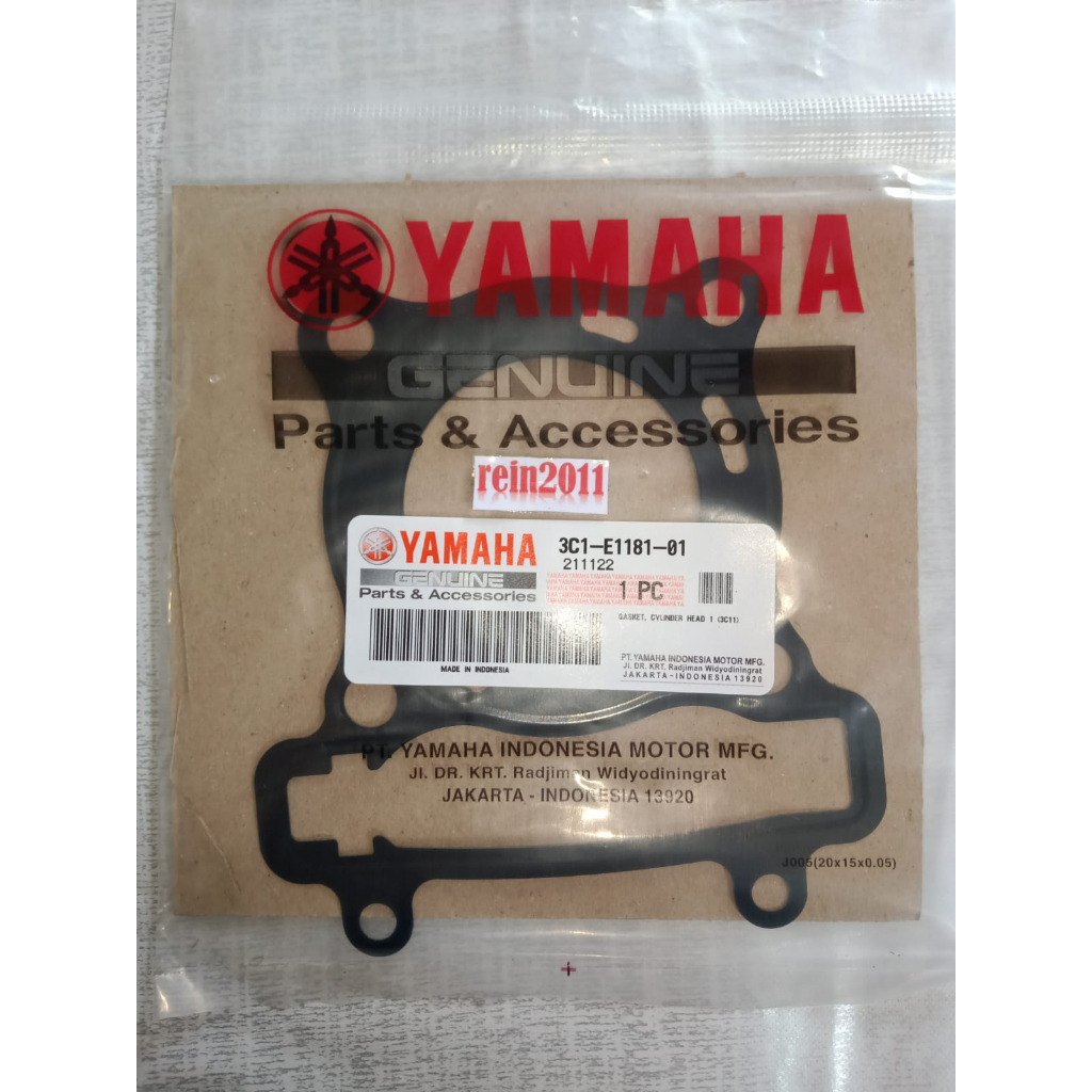 PAKING HEAD ATAS VIXION OLD LAMA NVL R15 V2 ASLI ORI YAMAHA 3C1 E1181 01