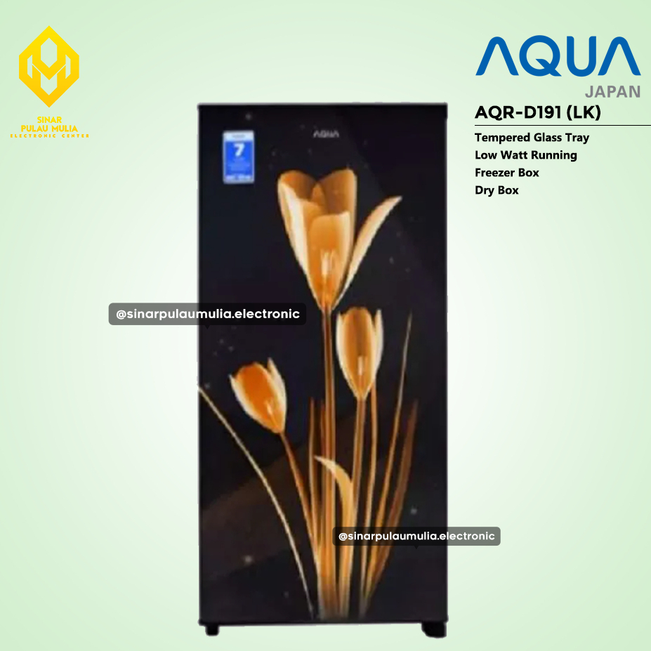 Aqua Kulkas 1 Pintu 153 Liter Low Watt - AQR-D191LK / AQR D191 LK / AQR D 191 LK