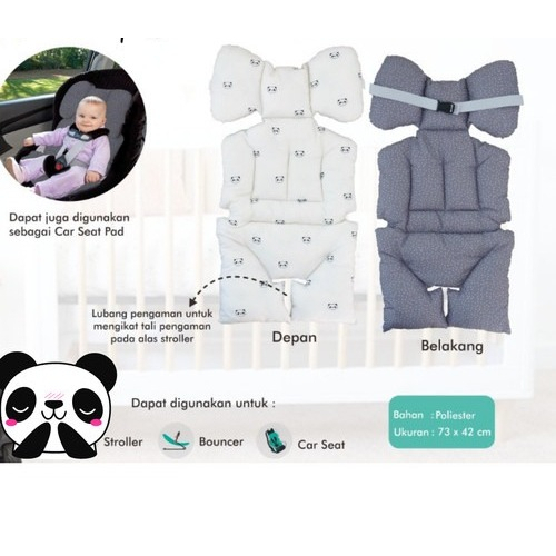 [Hazelcare]  Omiland Alas Stroller + Bantal Dot Bahan Lembut Motif Premium - Alpaca / Rainbow / Sloth Series / Panda