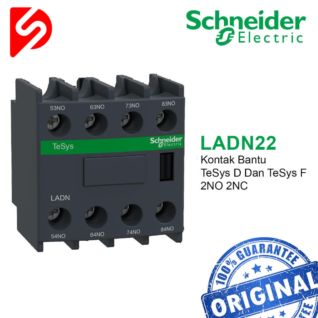 Kontak Bantu Kontaktor LADN22 2NO 2NC Tesys D Schneider