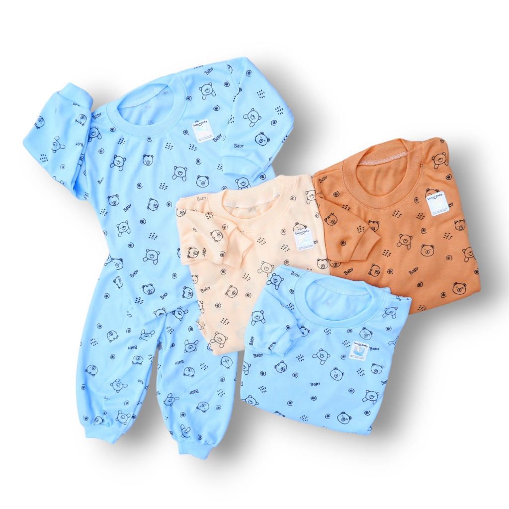 Set Setelan Baju Bayi Seruni Baby SNI Motif Bear