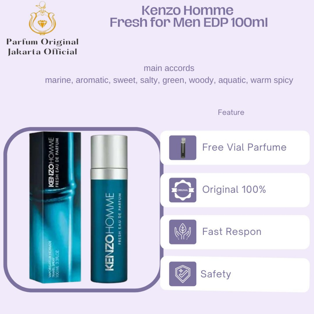 Parfum Parfume Perfume Asli Perawatan Kecantikan Original Import Branded Pria Laki Laki Cowok Kenzo 