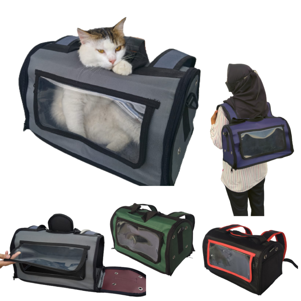 TAS KUCING RANSEL 5 IN1 TRANSPARAN PET CARGO 5 IN1 TAS RANSEL KUCING PET CARRIER TRANSPARAN