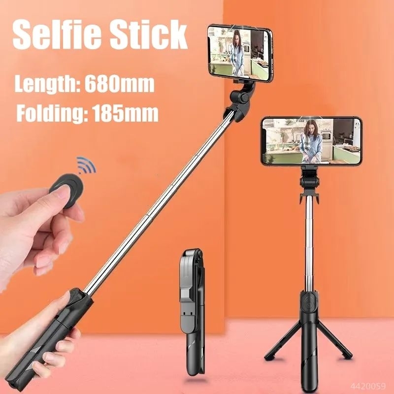 Selfie Stick Tongsis Tripod Bluetooth Remot Shutter mini portabel 360 derajat termurah asli original tripod new