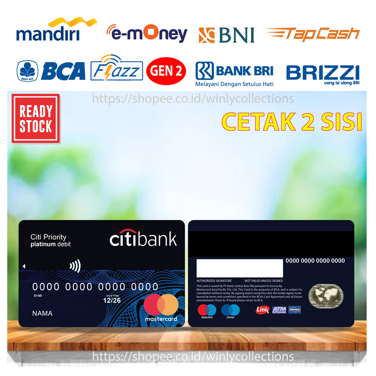EMONEY E TOLL DESIGN CREDIT CARD PRIORITY CITY MANDIRI FLAZZ BCA GEN 2 BNI TAPCASH BRIZZI BRI 2 SISI