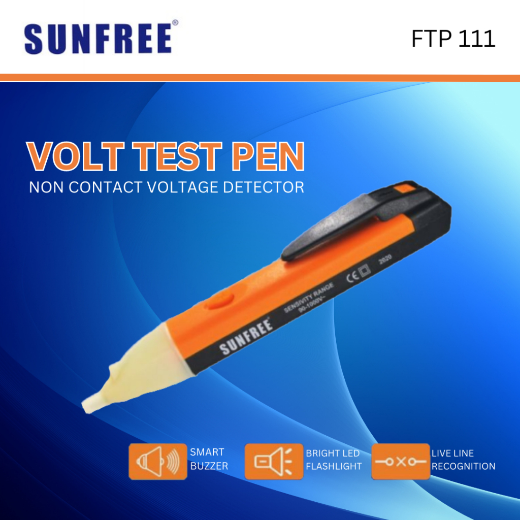 Sunfree Tespen Listrik Detektor Tegangan Volt FTP 111 &amp; Tespen Bolak Balik +/-