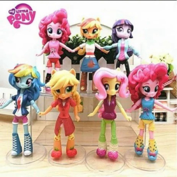 

Unik Action figure my little pony equestria girls set 7 pcs topper cake Berkualitas
