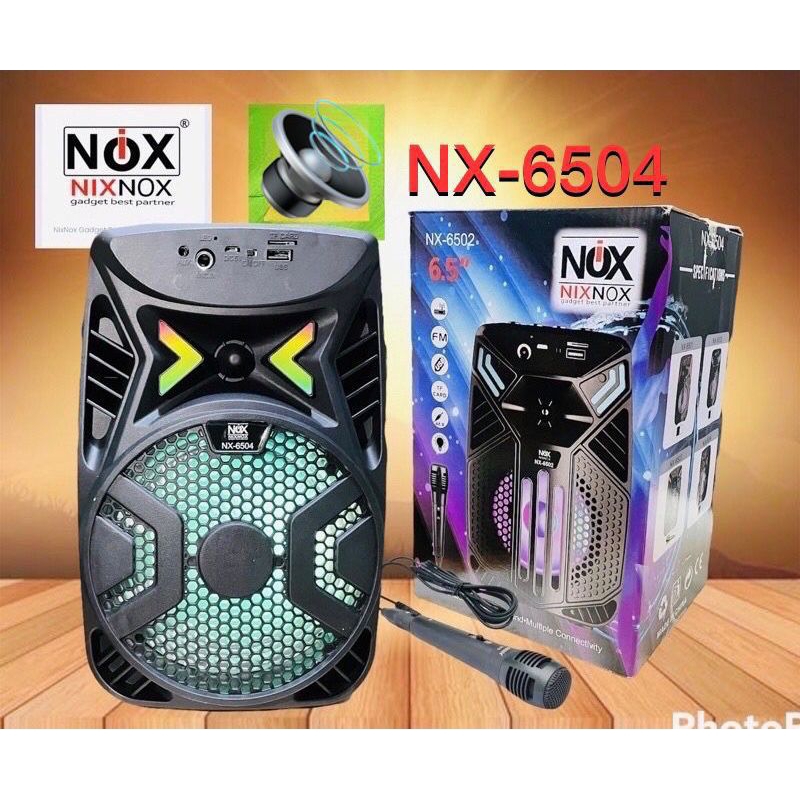 Speaker Bluetooth Nixnox Nx-6504 Free Microphone Speaker Extrabass