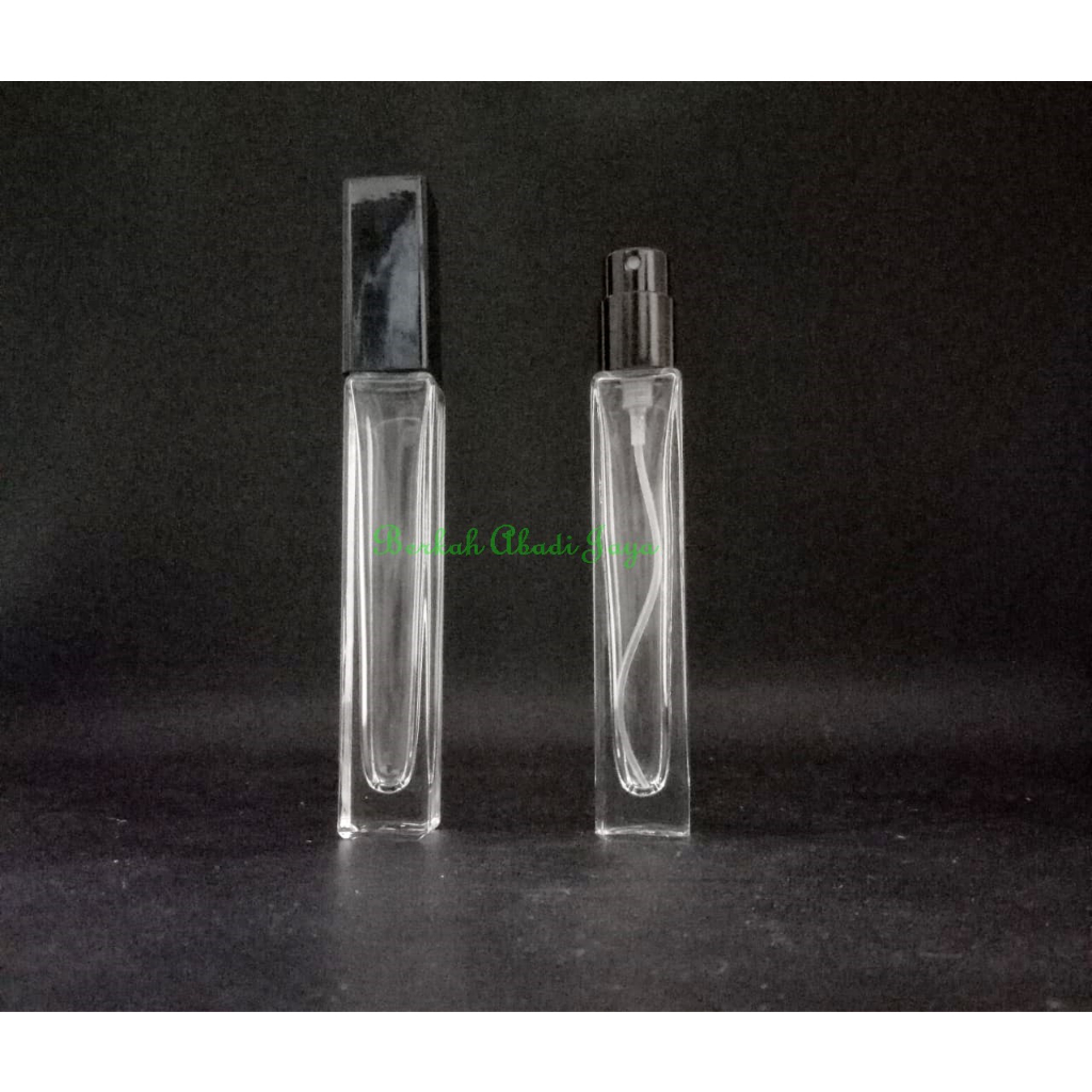 Botol Parfum Y047 10 ml semi press hitam cap hitam Lusinan