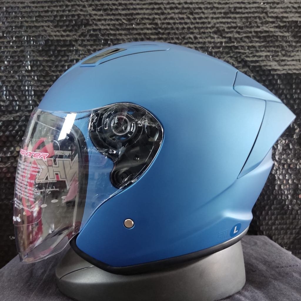 HELM NHK R1 ELITE SOLID DARK BLUE DOFF HALF FACE NHK ELITE