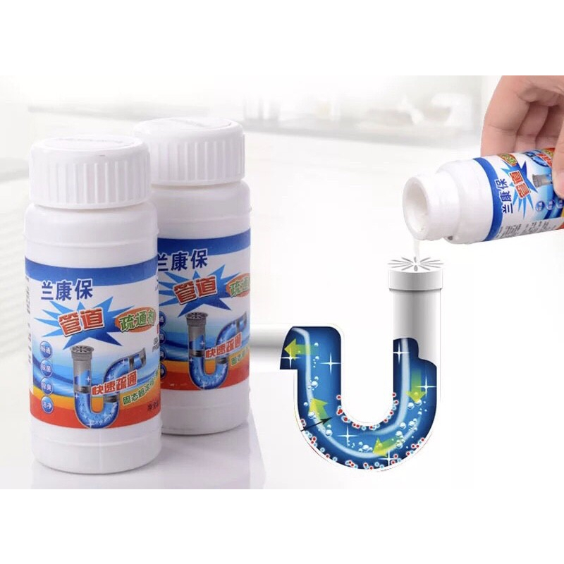 Obat Bubuk Anti Sumbat Membersihkan Saluran Pipa air Kamar Mandi Westafel WC / Serbuk Anti Mampet Me
