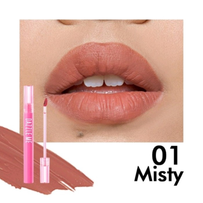 DAZZLE ME MISTY MATTE LIP CREAM SILKY KISS LIP MATTE NON STICKY 12 JAM