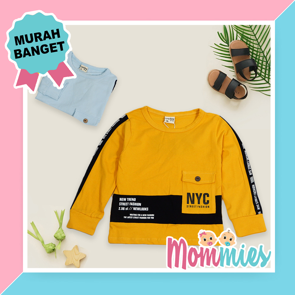 Baju Kaos Anak Cowok Lengan Panjang USON 1T1568BC Baju Atasan Anak Laki-laki