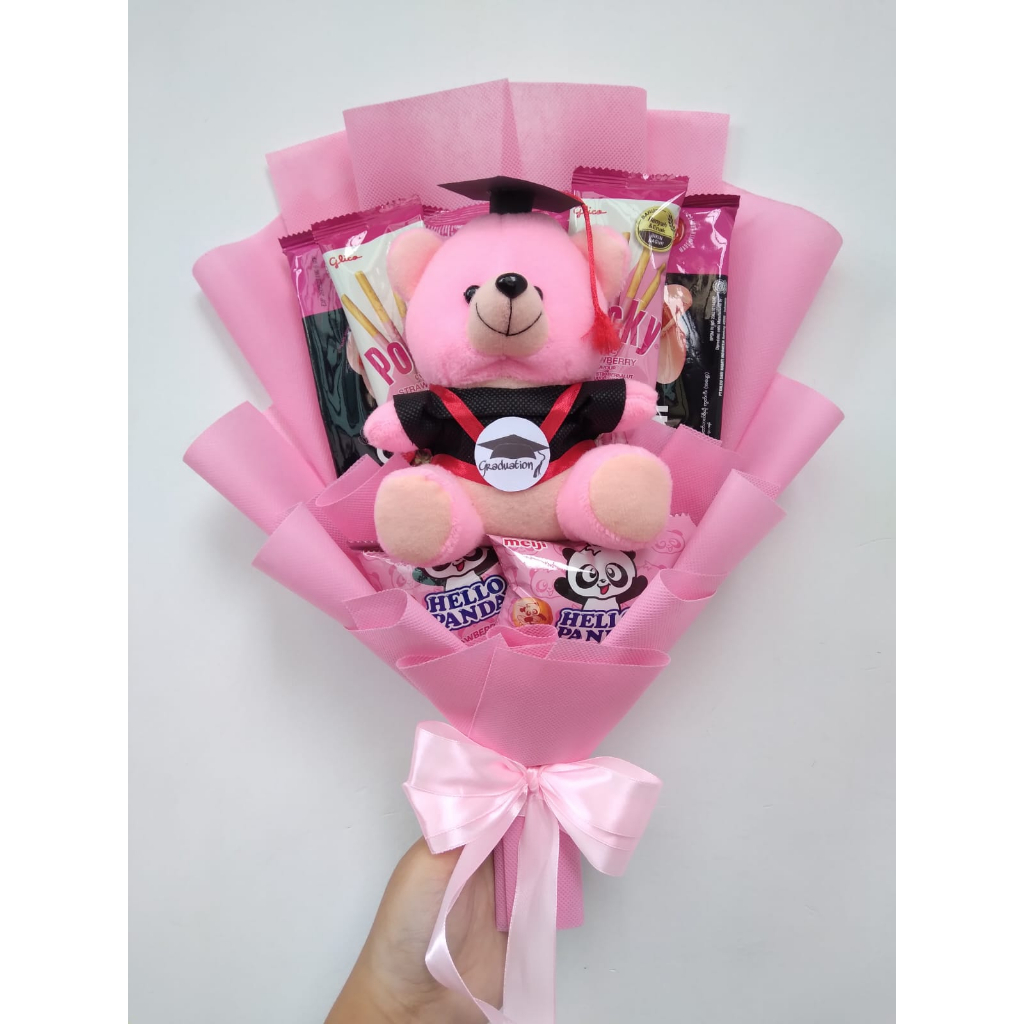 bucket snack pink + boneka