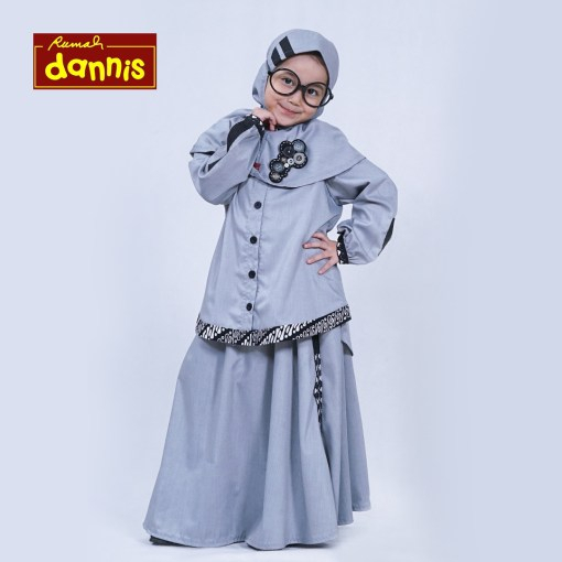BAJU MUSLIM SETELAN WANITA DANNIS MONOCROME