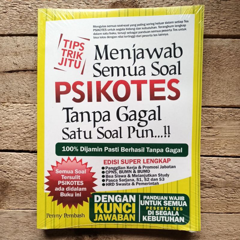 Tips Trik Jitu Menjawab Soal Psikotes + Kunci Jawaban Original.Penny Pembash