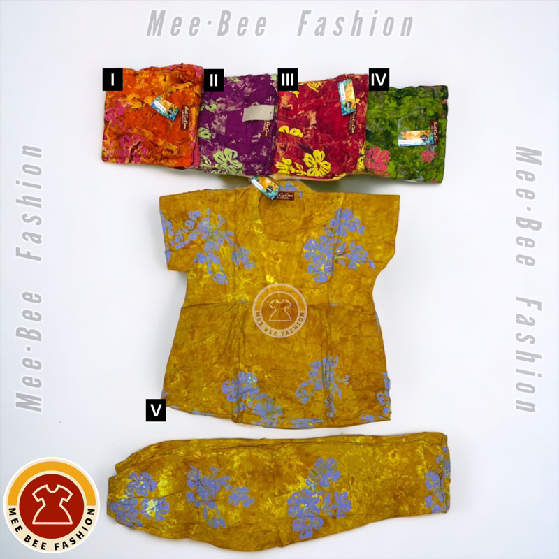 BATIK CAP COPAR -- CP ABG Tangan Pendek Kerah V Kimono