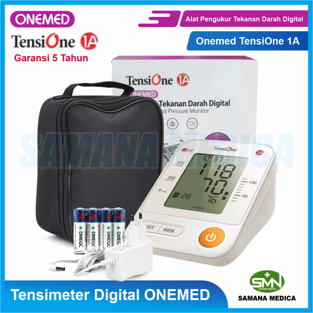 Tensimeter TensiOne - Suara Alat Ukur Tekanan Darah TANPA SUARA Digital TensiOne 1A ONEMED Promo Murah TENSI