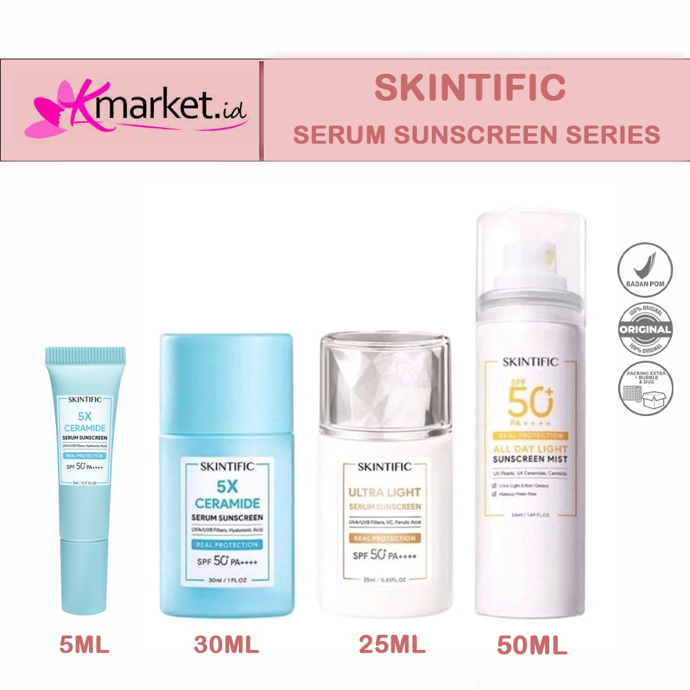 Skintific 5X Ceramide Serum Sunscreen | Ultra Light Serum Sunscreen | All Day Sunscreen Mist