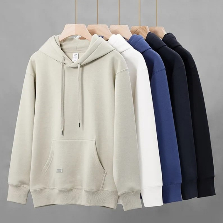 Parisdivarious Sweater Hoodie Jemper Basic Polos Part 2 Bahan Fleece Size S - XL (Pria &amp; Wanita)