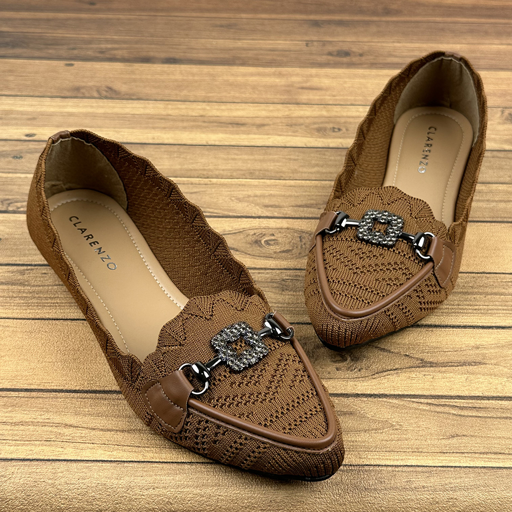 SEPATU FLAT WANITA RAJUT ACECORIS DR06 ~ CLARENZO