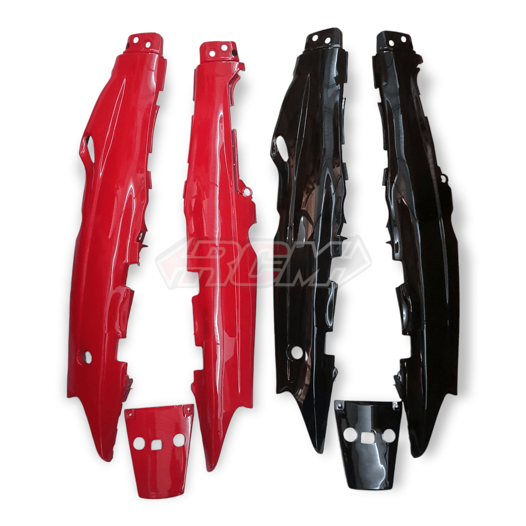 1SET COVER BODY BODI SAMPING SIDE KANAN KIRI FIZR F1ZR VEGA LAMA MERAH RED HITAM BLACK SDH SAMA PET STOP TUTUP BODY BLK BLKG BELAKANG POLOS TANPA STIKER STRIPING BAHAN TEBAL LOKAL JAMINAN KUALITAS