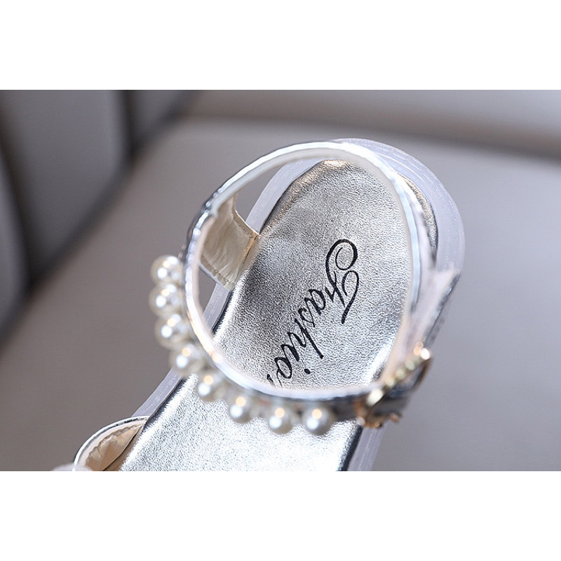 S393b Sandal anak perempuan import mutiara bling bling