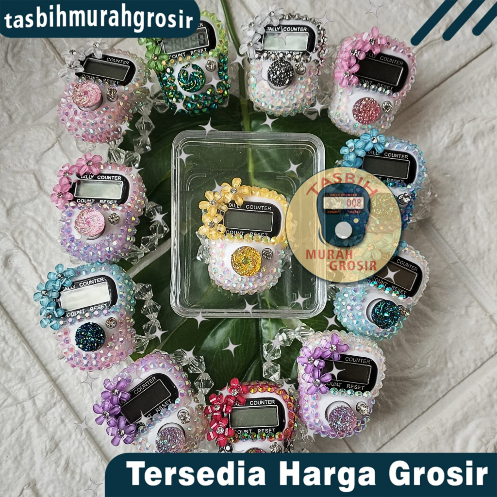 TASBIH DIGITAL SWAROVSKI TWO COLOR