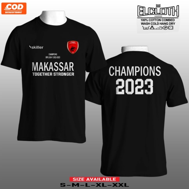 BAJU KAOS PSM JUARA | KAOS PSM MAKASAR | PSM CHAMPIONS | KAOS DISTRO  | TSHIRT COMBED | BAJU KAOS EW