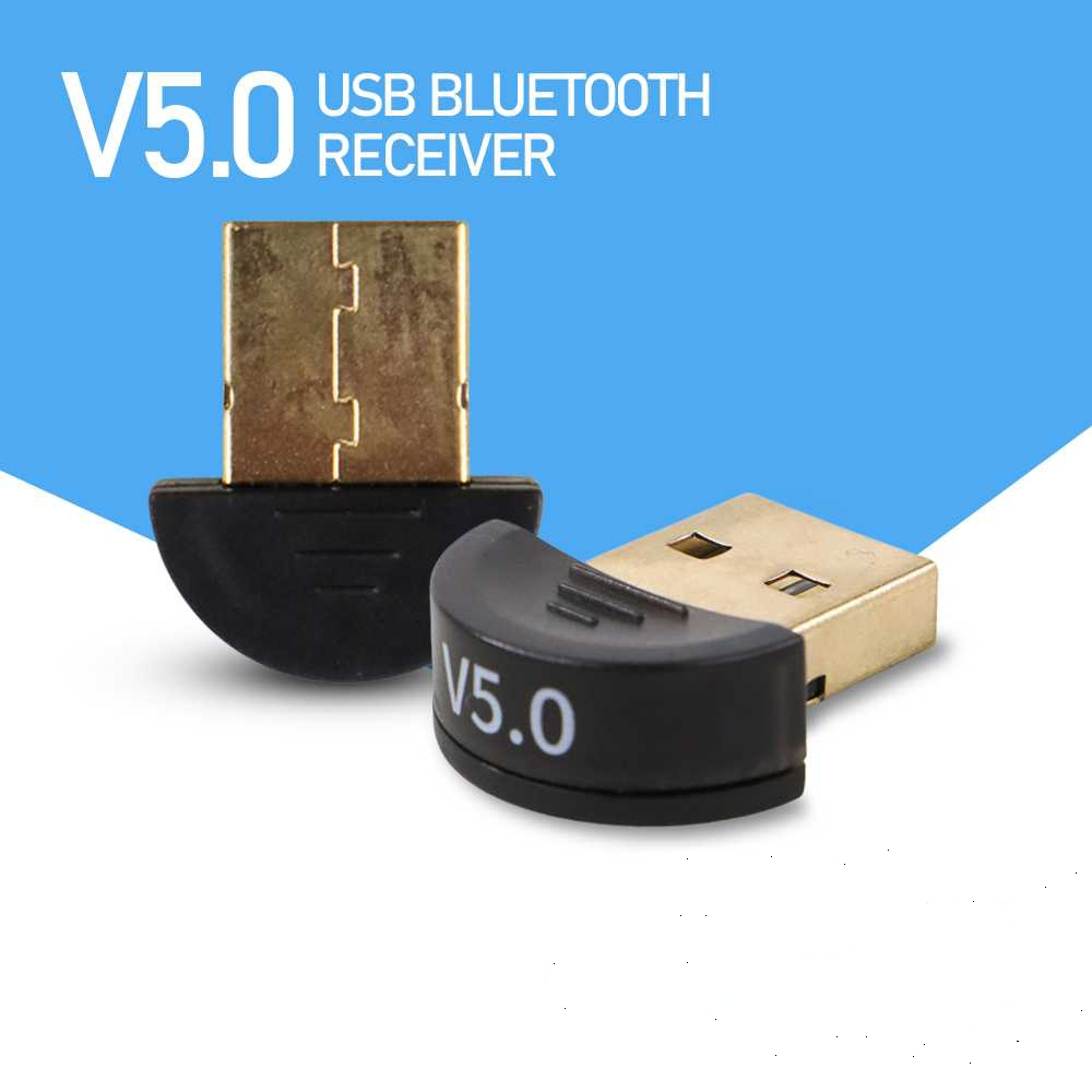 USB Mini Bluetooth 5.0 USB Dongle Transmitter Receiver Di PC Laptop Komputer Gold Plated
