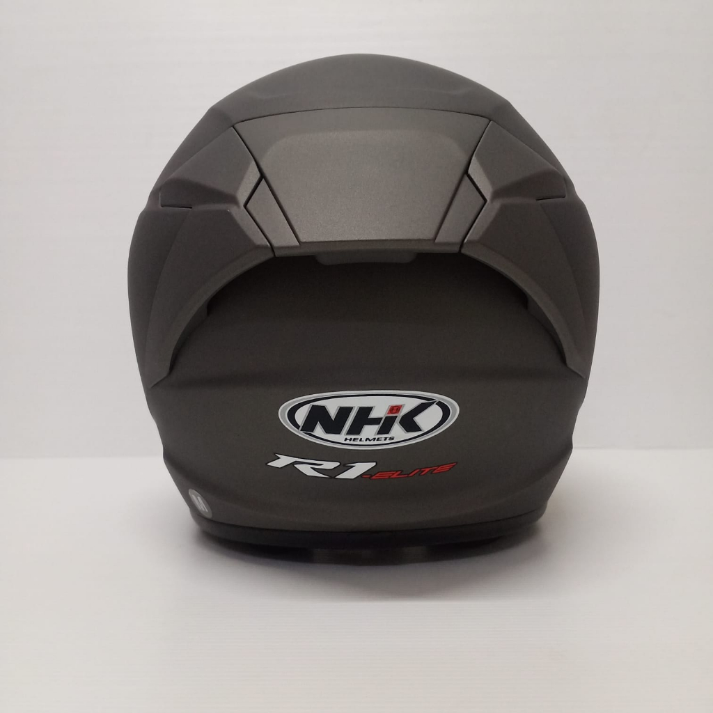 NHK HELM R1 ELITE SOLID GREY DOFF SINGLE VISOR HALF FACE NHK ELITE