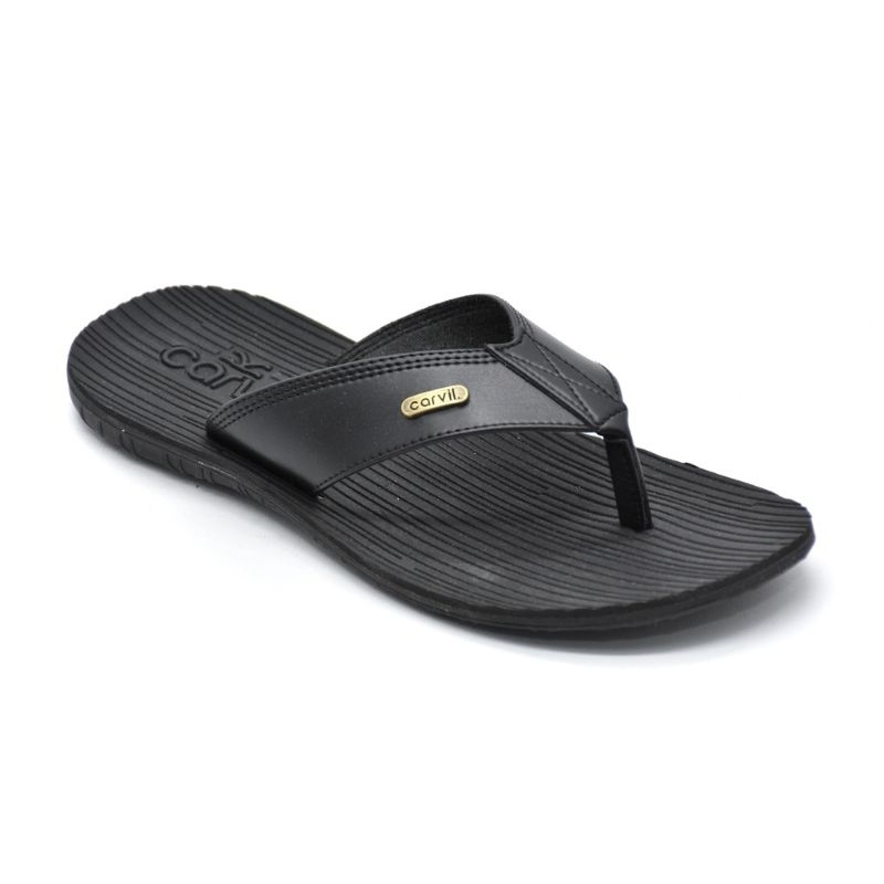 TERBARU SANDAL CASUAL PRIA CARVIL FERGUSO-01M / FINETIC-01M BLACK HITAM ORIGINAL TOP EDISI