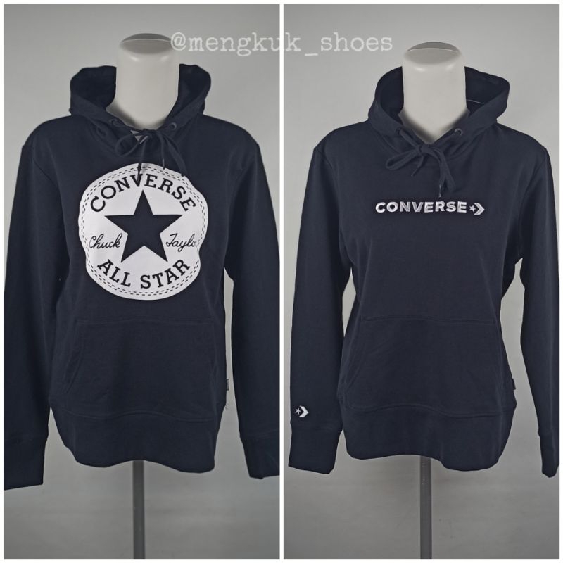 Jaket Converse Hoodie Women BLACK Original 100% BNWT - JAKET CONVERSE HOODIE