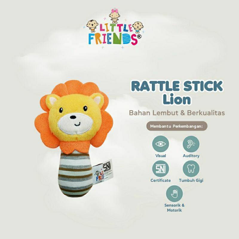 BONEKA RATTLE STICK LITTLE FRIENDS